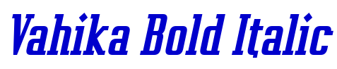 Vahika Bold Italic шрифт